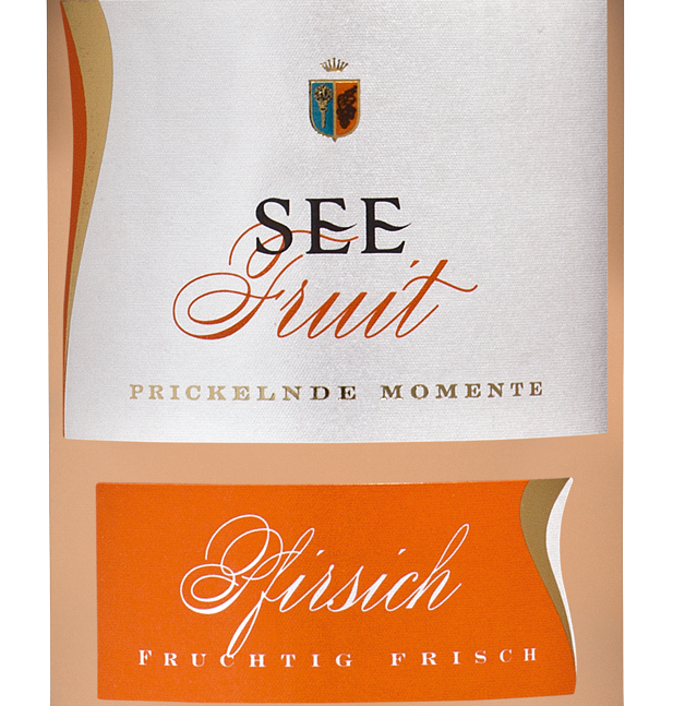 Wein Etikett - See Fruit Secco Pfirsich
