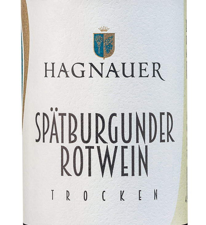 Wein Etikett - Hagnauer Viertele Spätburgunder Rotwein trocken
