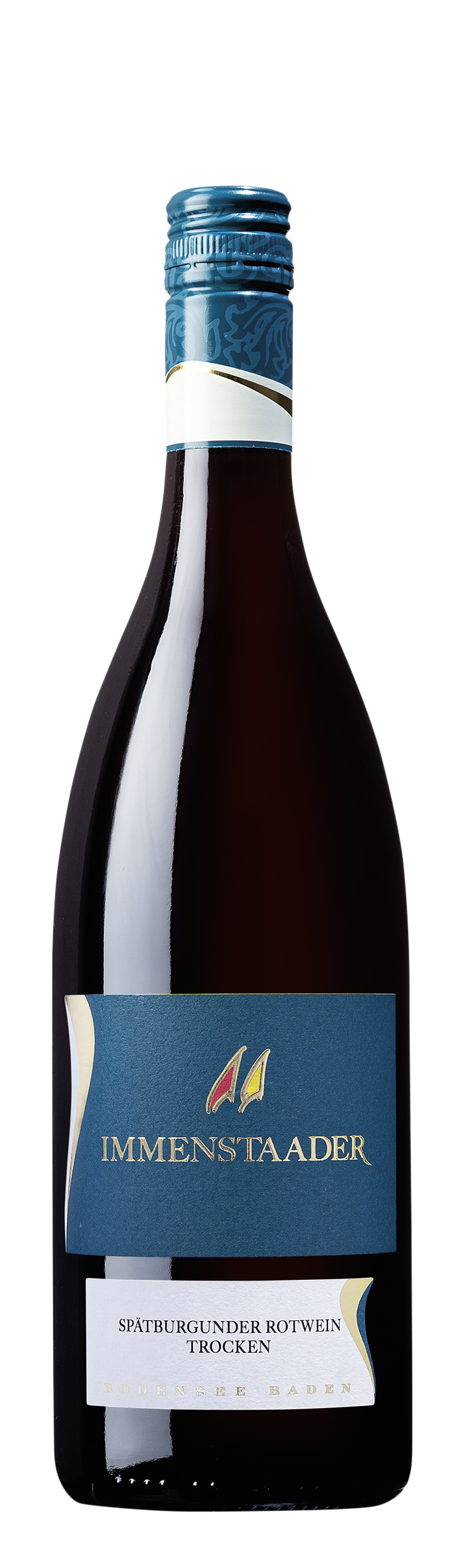 Weinflasche - Immenstaader Spätburgunder Rotwein Qualitätswein trocken
