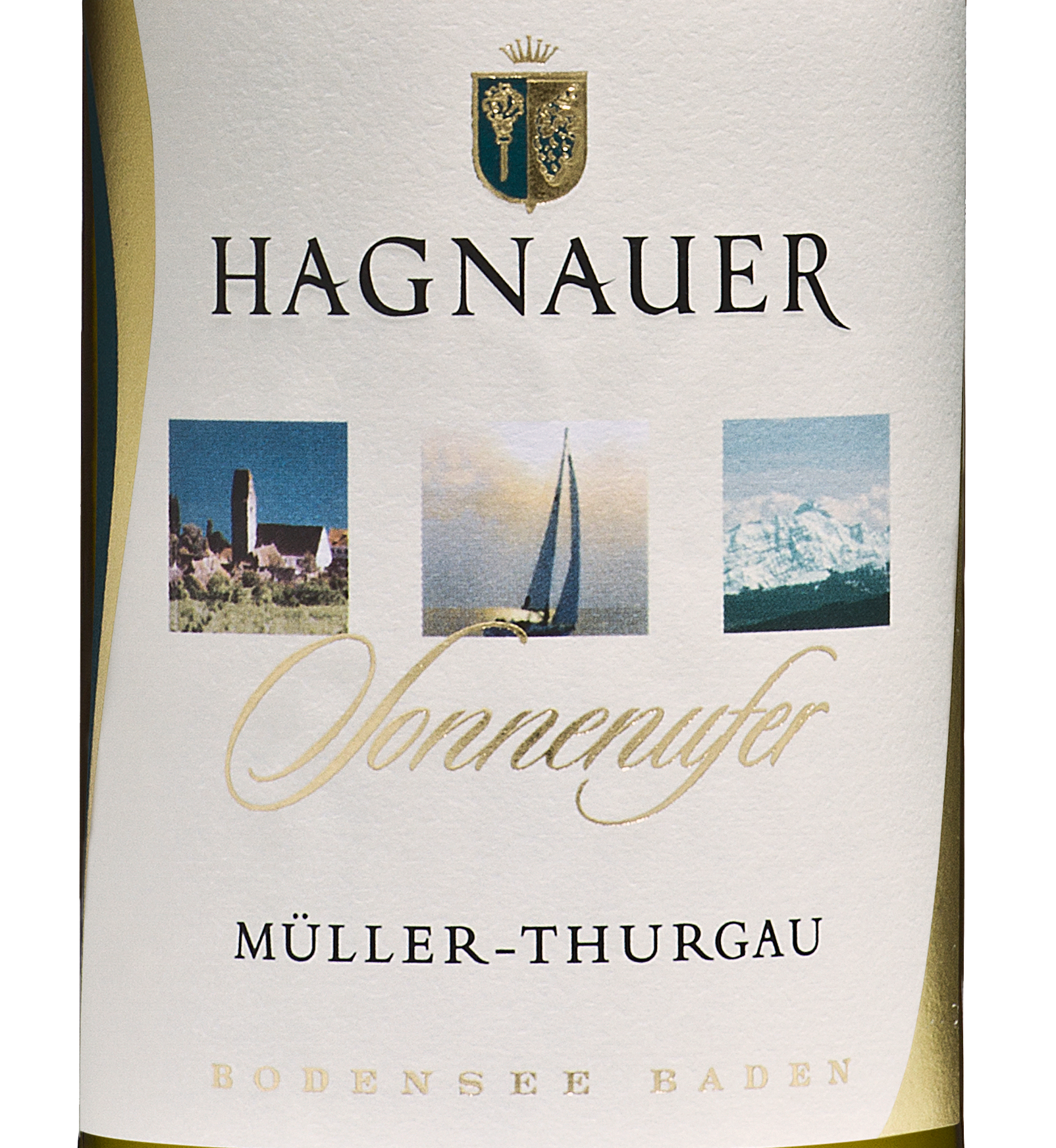Wein Etikett - Hagnauer Sonnenufer Müller-Thurgau