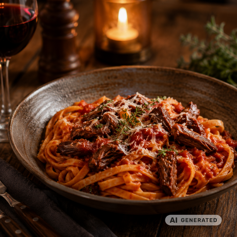 Wildgerichte / Pasta mit Tomatensauce