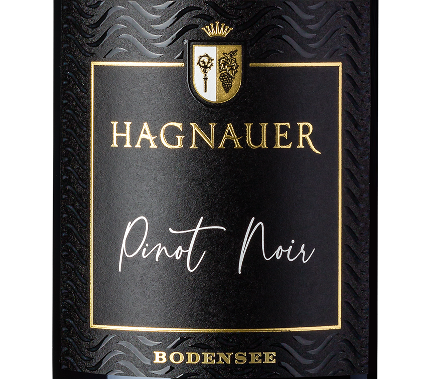 Wein Etikett - Hagnauer Premium Pinot Noir Qualitätswein trocken
