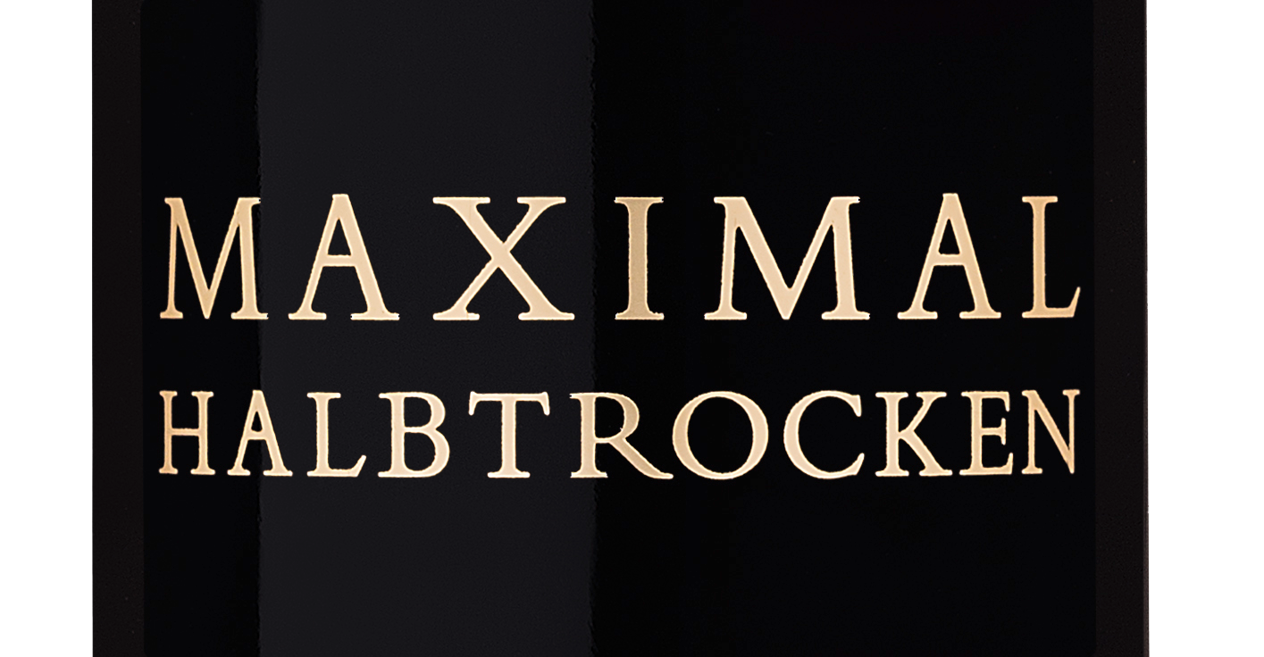 Wein Etikett - MAXIMAL HALBTROCKEN