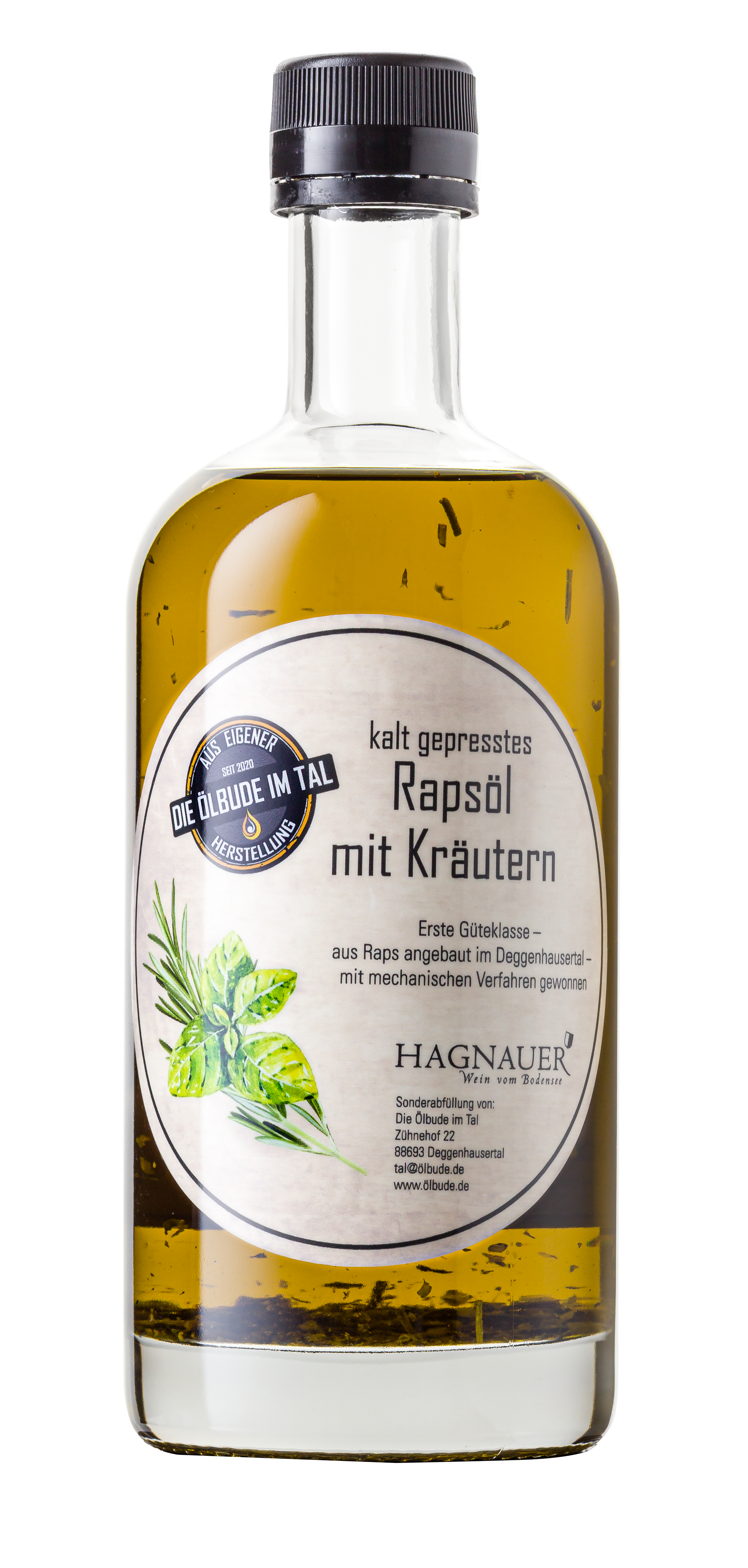 Weinflasche - Kräuteröl "Ölbude" 0,5 l